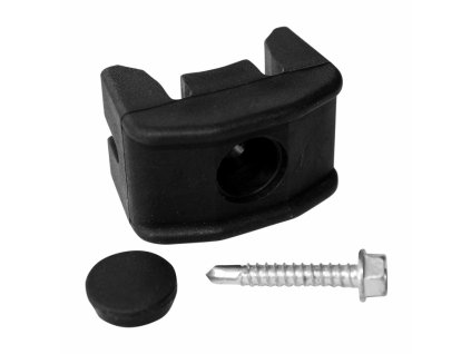 Příchytka PVC 60x40 + šroub černá