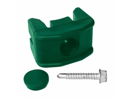 Příchytka PVC 60x40 + šroub zelená
