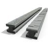 7293 sloupek betonovy na vysku plotu 1000 mm prubezny oboustranny sedy