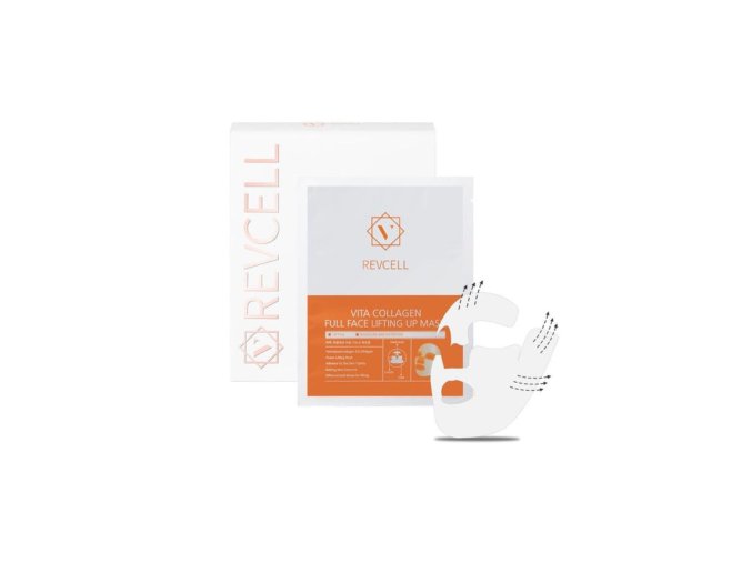 REVCELL - Celoobličejová korejská maska s liftingovými vlákny - Vita Collagen Full Face Lifting Up Mask 1 ks