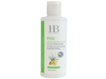 H&B Dead Sea Minerals – PSO – Upokojujúci šampón na suchú a podráždenú pokožku hlavy 400 ml