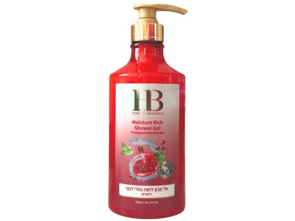 H&B Dead Sea Minerals – Zvlhčujúci sprchový gél s granátovým jablkom 780 ml