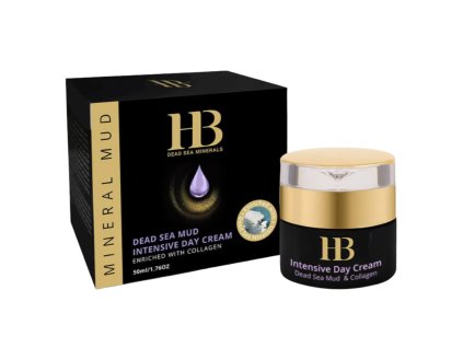 H&B Dead Sea Minerals - Intenzívny denný krém s bahnom z Mŕtveho mora a kolagénom 50ml