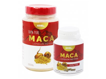 Adiel Maca 100% PURE prášek 400 g + 90 kapslí