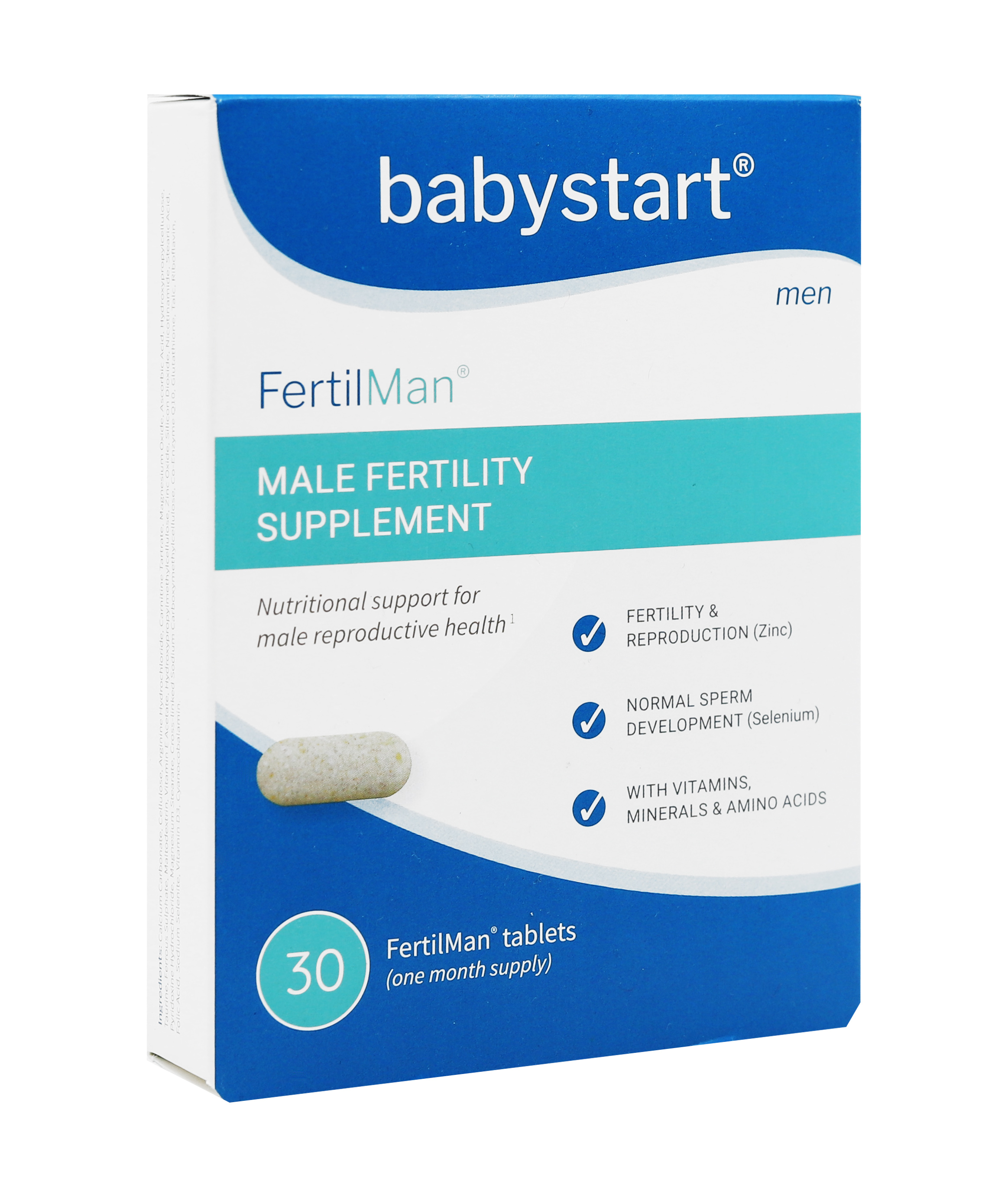 E-shop Babystart FertilMan vitamíny pre mužov s L-taurínom tbl. 30 1 ks v balenie: 1x30 tabliet
