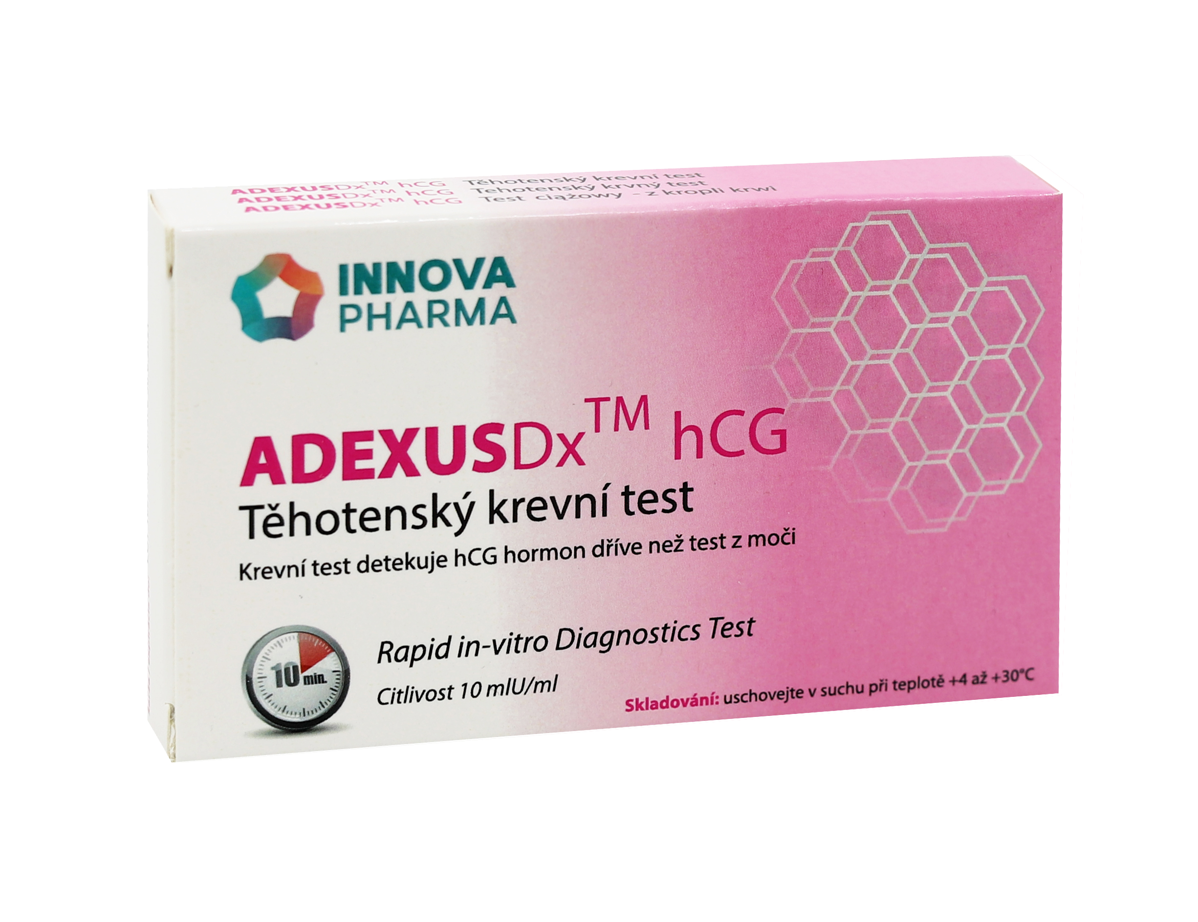 Innova Pharma ADEXUS hCG tehotenský krvný test