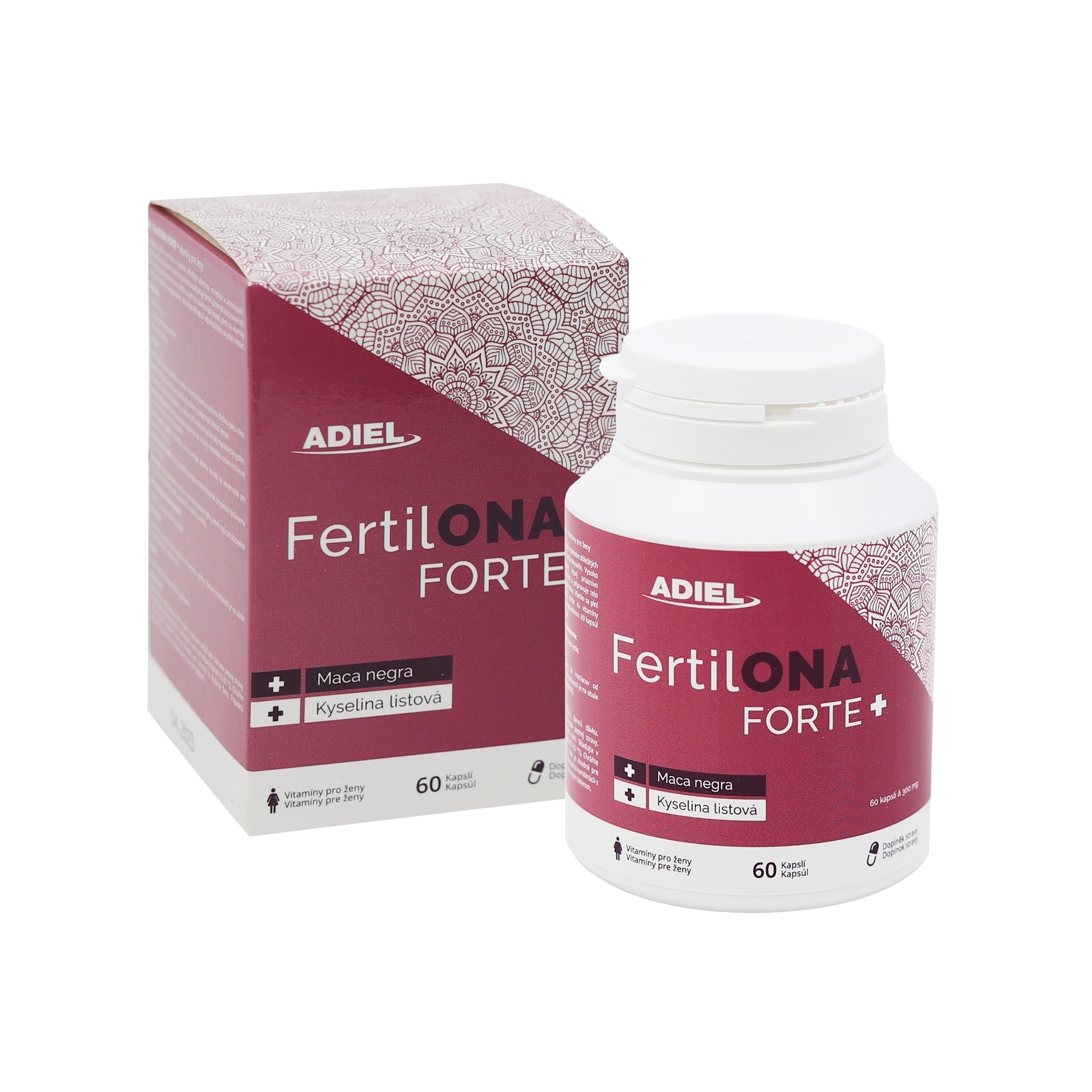 E-shop ADIEL FertilONA forte plus – vitamíny pre ženy 60 kapslí 1 ks v balenie: 1x60 kapslí