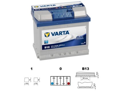autobaterie VARTA  Blue dynamic            44Ah   12V   440A     207x175x175