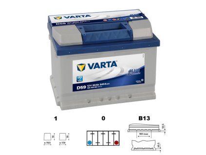 autobaterie VARTA  Dynamic SLI     60Ah   12V   540A   242x175x175