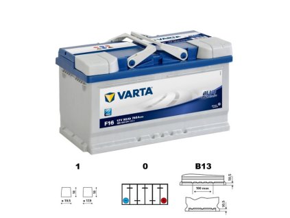 autobaterie VARTA  Dynamic SLI   80Ah   12V   740A     315x175x190