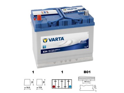 autobaterie VARTA  Dynamic SLI Asia   70Ah   12V   630A   261x175x220 LEVÁ