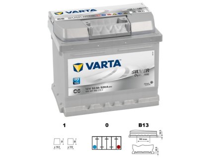 autobaterie VARTA  Silver dynamic          52Ah   12V   520A     207x175x175