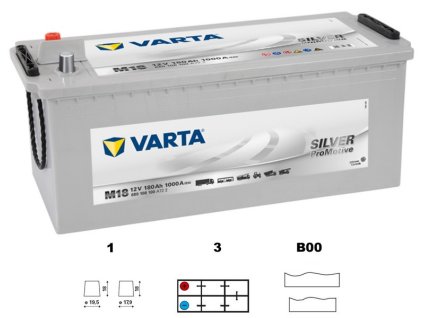 autobaterie  VARTA Promotive SILVER  180Ah 12V  1000A   513x223x223