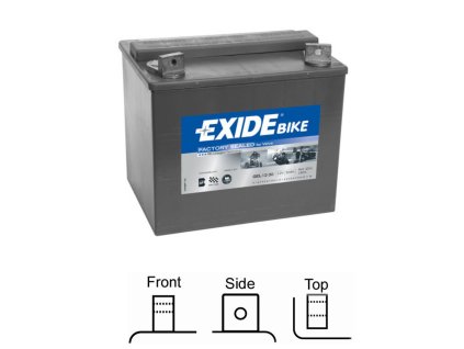 motobaterie EXIDE   GEL   12V   30Ah   180A   197x132x186 LEVÁ