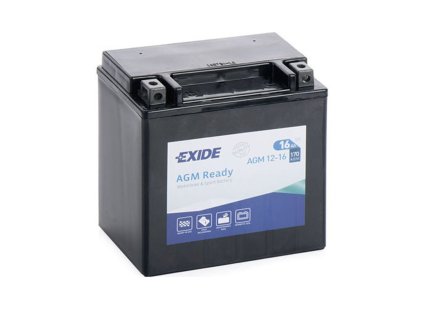 motobaterie EXIDE   AGM naplněná z výroby   12V   16Ah   200A   150x90x160 LEVÁ
