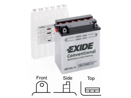motobaterie EXIDE   suchá, přednabitá   12V   12Ah   165A   135x80x160 ploché póly