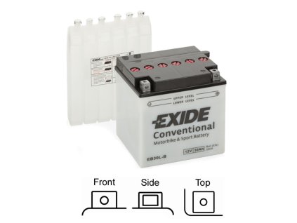 motobaterie EXIDE   suchá, přednabitá   12V   30Ah   300A   165x130x175
