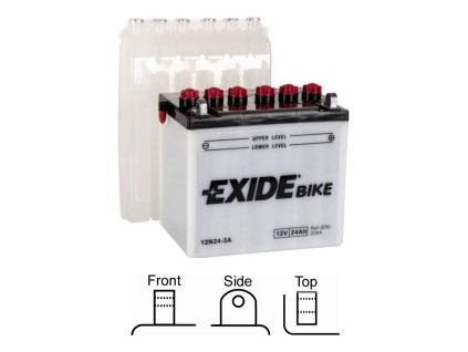 motobaterie EXIDE   suchá, přednabitá   12V   24Ah   220A   185x125x175