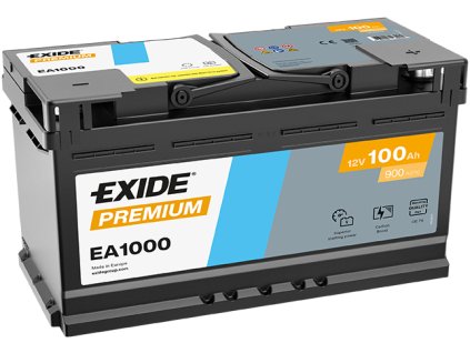 autobaterie EXIDE Premium CARBON   12V  100Ah 900A  353x175x190