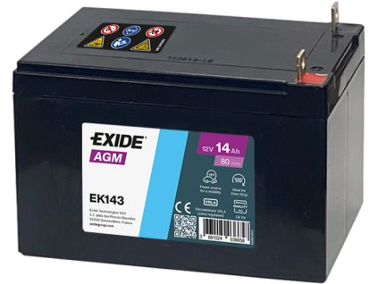 autobaterie EXIDE přidavná pro Start-Stop AGM   12V    14Ah   80A  150x100x100  T3