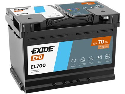 autobaterie EXIDE Start-Stop EFB   12V   70Ah  760A  278x175x190