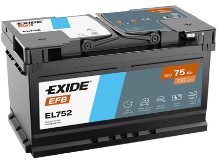 autobaterie EXIDE Start-Stop EFB   12V   75Ah  730A  315x175x175