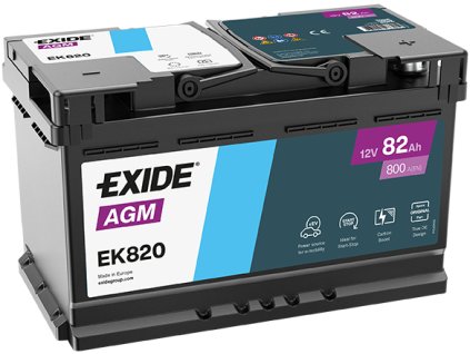 autobaterie EXIDE Start-Stop AGM   12V   82Ah   800A  315x175x190