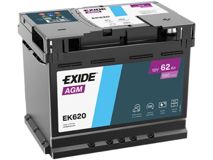 autobaterie EXIDE Start-Stop AGM   12V   62Ah   680A  242x175x190