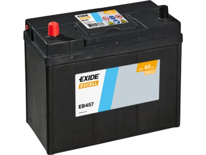 autobaterie EXIDE Excell   12V   45Ah  300A  237x127x227 Levá   slabé jap.poly