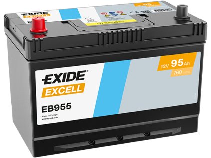 autobaterie EXIDE Excell   12V   95Ah  760A  306x173x222  Levá