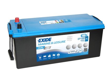 autobaterie EXIDE DUAL AGM    12V   180Ah   1500Wh   900A  513x223x223
