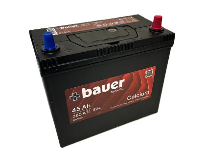 autobaterie   BAUER Asia  45Ah    12V  380A        238x129x225           slabé jap.poly