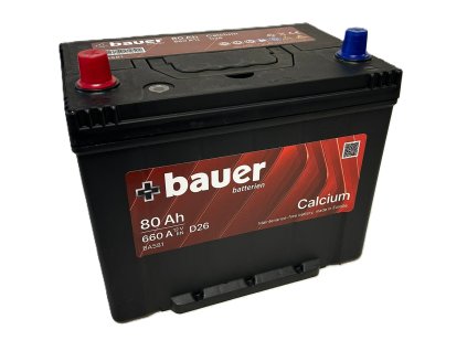 autobaterie   BAUER Asia  80Ah    12V  660A        261x175x225  levá