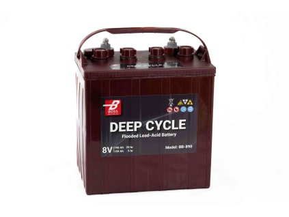 baterie BOSS Deep Cycle TUBULAR    8V 190Ah  260x181x288   DOD 80% 1200 cyklů