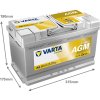 autobaterie VARTA  Dynamic AGM  80Ah   12V   800A  315x175x190