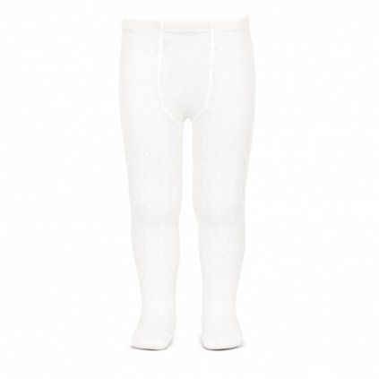 perle openwork tights lateral spike white