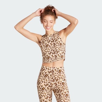 adidas tielko Essentials Animal Print Crop IR9310