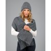 komplet čiapka šál LEMA SHEILA sivy