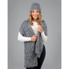 komplet čiapka šál LEMA Amaya tmavsivy