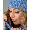 komplet čiapka šál LEMA Amaya modr2