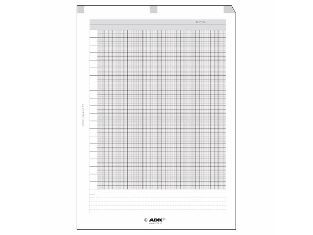 Formulář Milimetrový papír A4 (5 listů) | ADK.cz