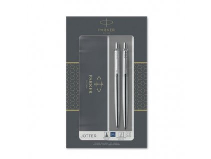 Kuličková a mechanická tužka Parker Jotter Stainless Steel - dárková sada