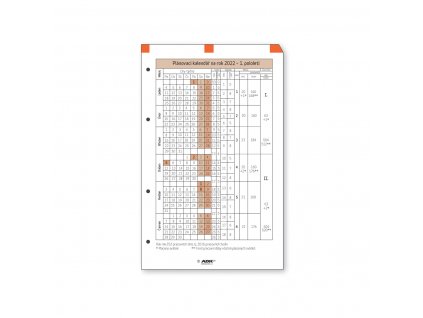 Formulář Plánovací kalendář A5 2024 (1 list)