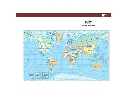Formulář Mapa světa a časová pásma A5 (1 dvojlist)