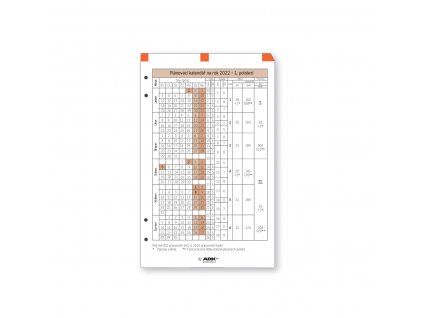 Formulář Plánovací kalendář A6 2024 (1 list)