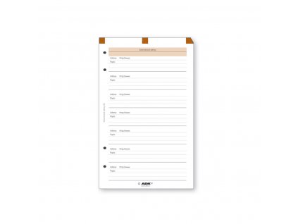 Formulář Internetové adresy A6 (5 listů)