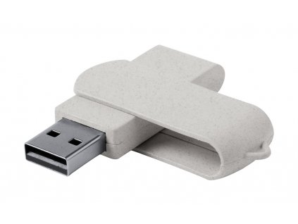 M721646 16gb/ EXTERNÍ USB FLASH DISKY/ REKLAMNÍ PŘEDMĚTY/ REKLAMNÍ POTISK FIREMNÍM LOGEM, GRAFIKOU/ EKOLOGICKÉ USB FLASH DISKY/ EKOLOGICKÝ PLAST PŠENIČNÁ SLÁMA/ ŠEDÁ