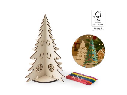 R98153/ VÁNOČNÍ DŘEVĚNÝ MINI STROMEK. VYBARVOVACÍ REKLAMNÍ DÁRKY PRO DĚTI, DOSPĚLÉ, VÁNOČNÍ STROMEK NA STŮL DEKORACE