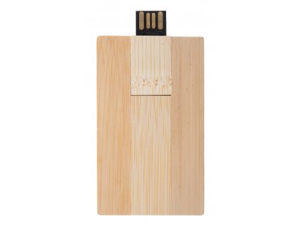 M897087 16gb/ BAMBUSOVÝ USB FLASH DISK VE TVARU KREDITNÍ KARTY/ REKLAMNÍ PŘEDMĚTY REKLAMNÍ POTISK/  16 GB