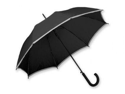 M808407-10|Reklamní deštníky|Reflexní deštníky| černá  deštník holový santini s automatickým otvíráním a plastovou rukojet|černá|í